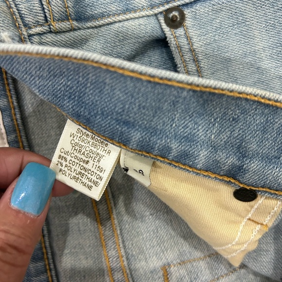 RAG & BONE • Ripped “ The Dre” Lt. Blue Jeans • sz 28 • - Picture 8 of 9